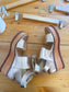 Free People "Vegan Dorian Wedge Sandals in Rose Gold" (Size 9)