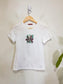 Carolina Herrera Designer White T-Shirt with Floral Logo (Size XS-S)