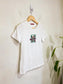 Carolina Herrera Designer White T-Shirt with Floral Logo (Size XS-S)