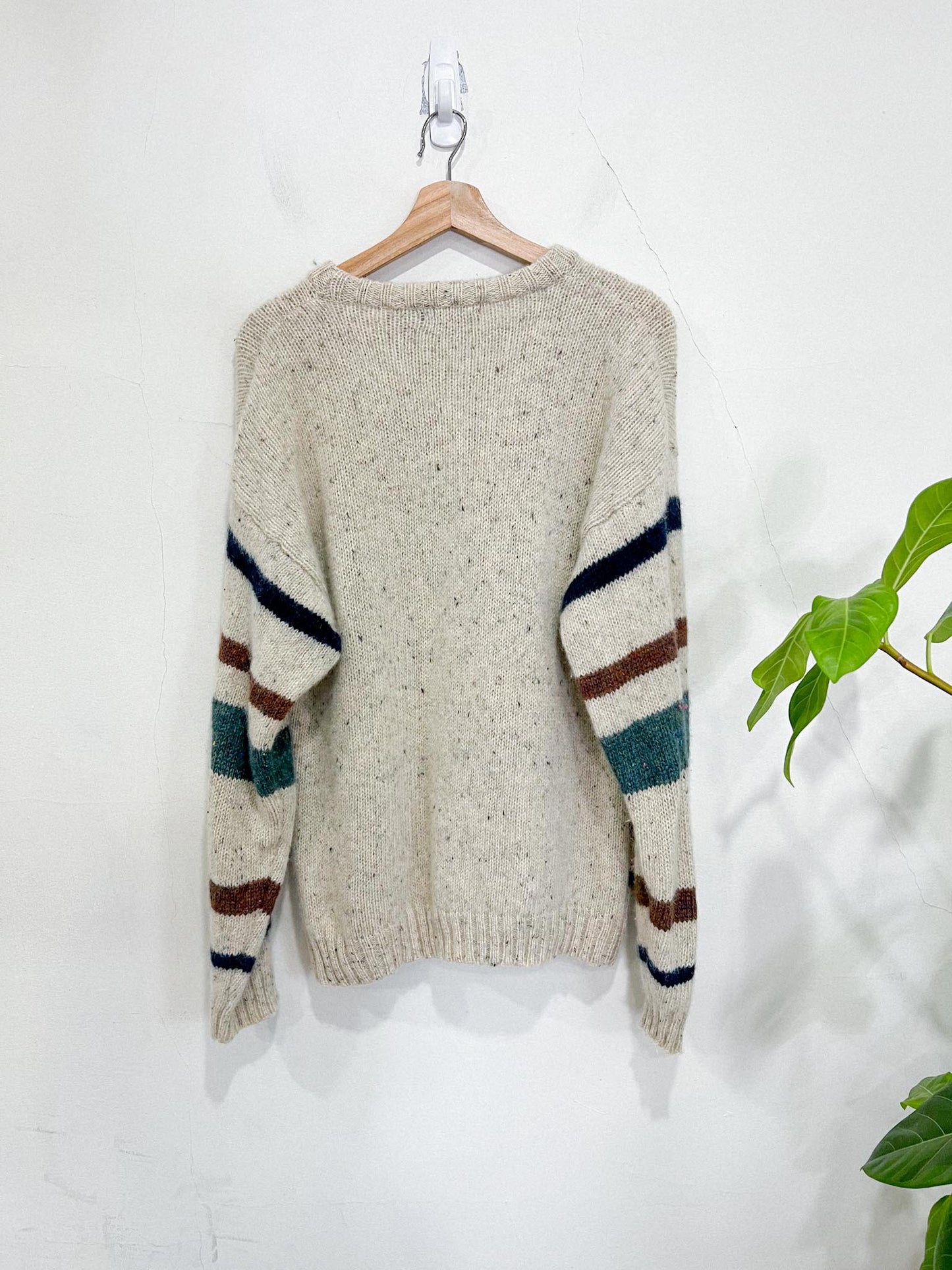 Vintage Chunky Knit Wool Sweater (Size L)