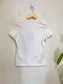 Carolina Herrera Designer White T-Shirt with Floral Logo (Size XS-S)