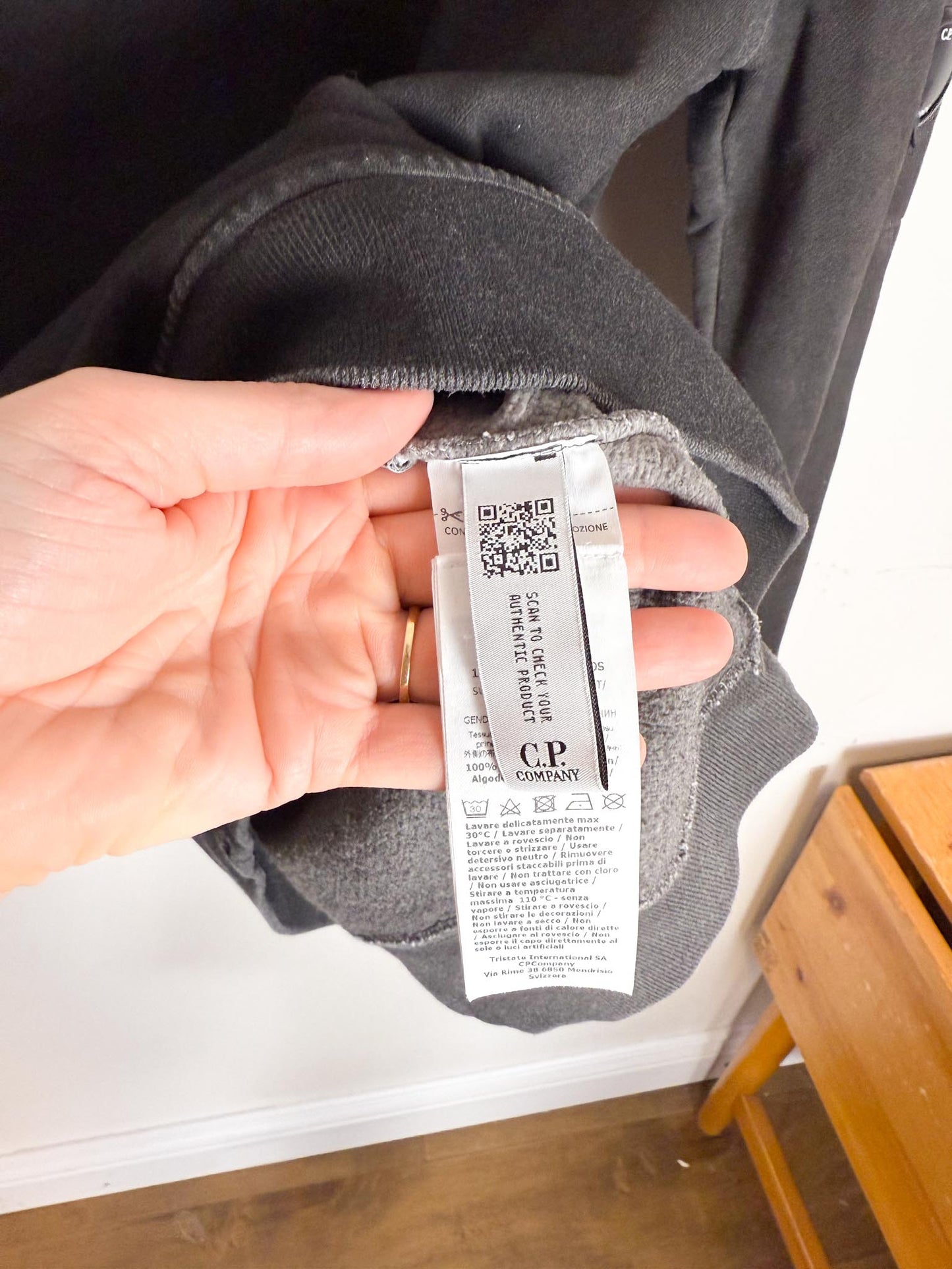 C.P.Company Designer Sweatshirt in Charcoal (Size M)