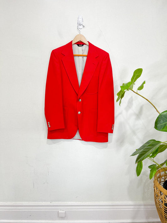 Vintage Red Oversized Blazer (Size L)