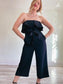 Babaton "Flutter Strapless Jumpsuit in Black" (Size 10)