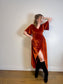 BALTIC BORN "Meghan Velvet Wrap Maxi Dress" in Rust (Size L)