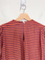 Wilfred Le Fou "Sachi Gingham Cropped Blouse" in Brown/Purple (Size S)