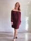 Josie Natori "Compact Knit Embroidered Dress" (Size 12)