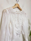 Wilfred "La Boheme Eyelet Cropped Blouse" in White SOLD AS IS(Size XS)