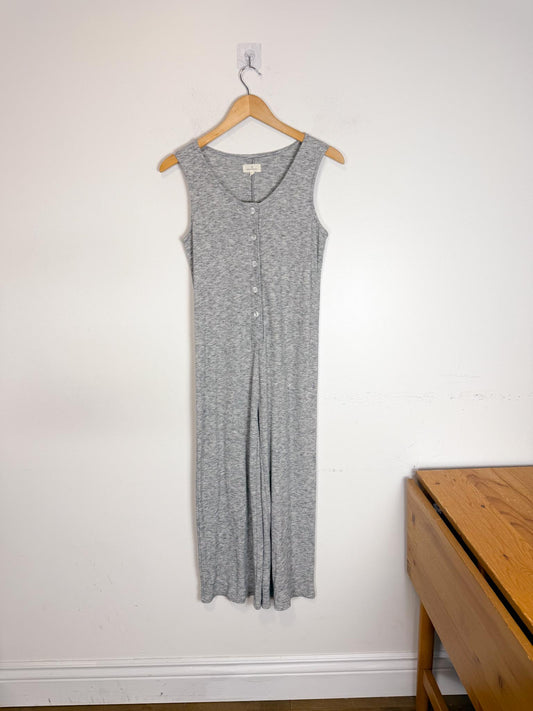 Thread & Supply Ribbed Jumpsuit in Heathered Grey (Size S)