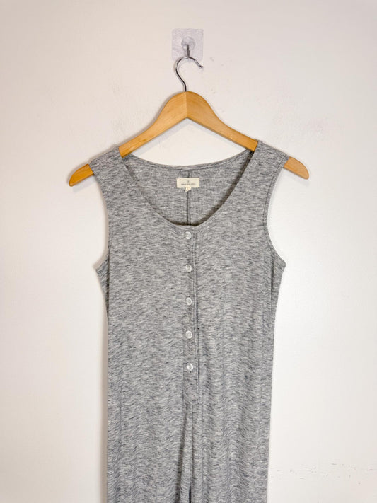 Thread & Supply Ribbed Jumpsuit in Heathered Grey (Size S)