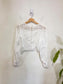 Wilfred "La Boheme Eyelet Cropped Blouse" in White SOLD AS IS(Size XS)