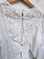 Wilfred "La Boheme Eyelet Cropped Blouse" in White SOLD AS IS(Size XS)