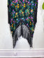 SPELL Slow Fashion Floral Wide Arm Blouse with Fringe (Size L/XL)