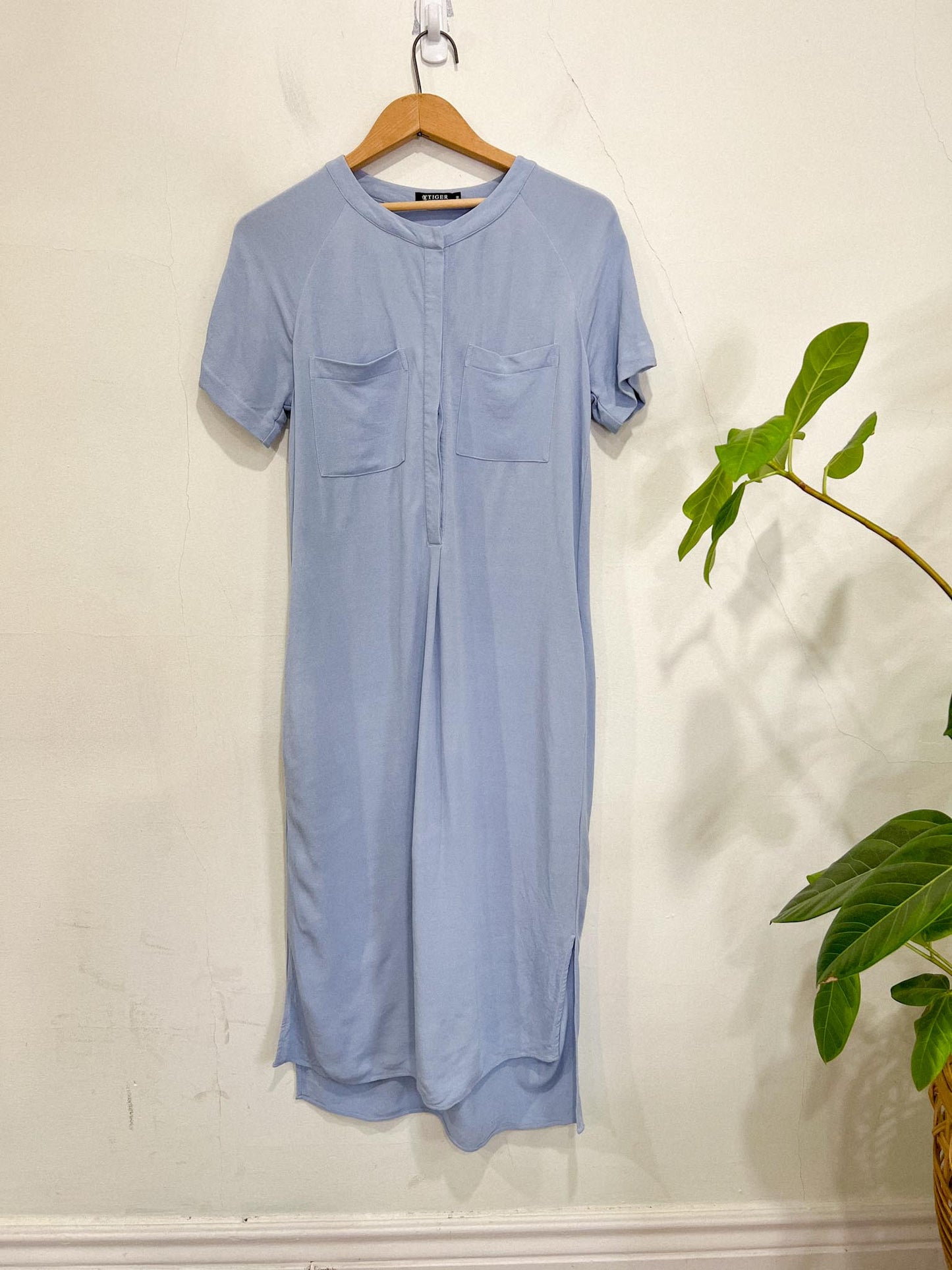 Tiger of Sweden Midi Shirt Dress in Pastel Blue SOLD AS IS (Size M)