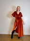 BALTIC BORN "Meghan Velvet Wrap Maxi Dress" in Rust (Size L)