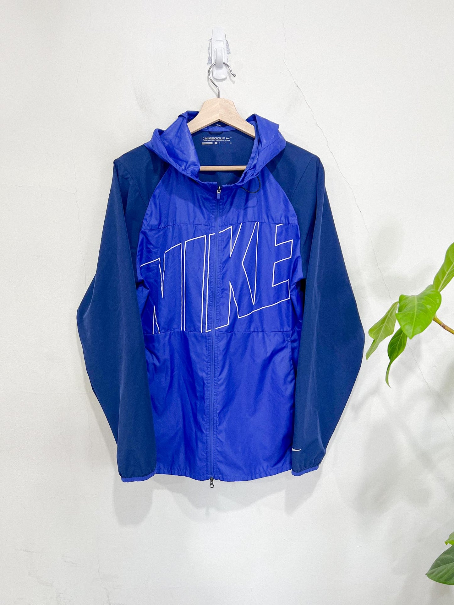 NIKE GOLF Windbreaker Jacket in Blue/Navy (Size S)