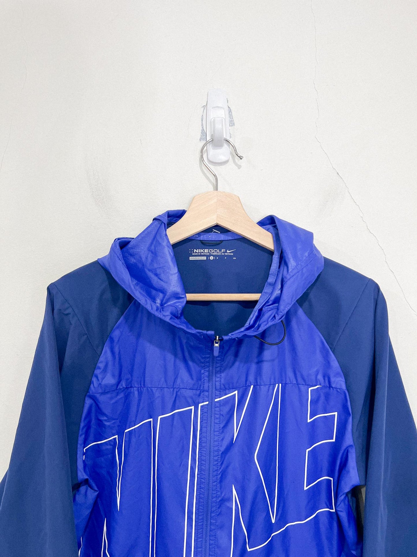 NIKE GOLF Windbreaker Jacket in Blue/Navy (Size S)