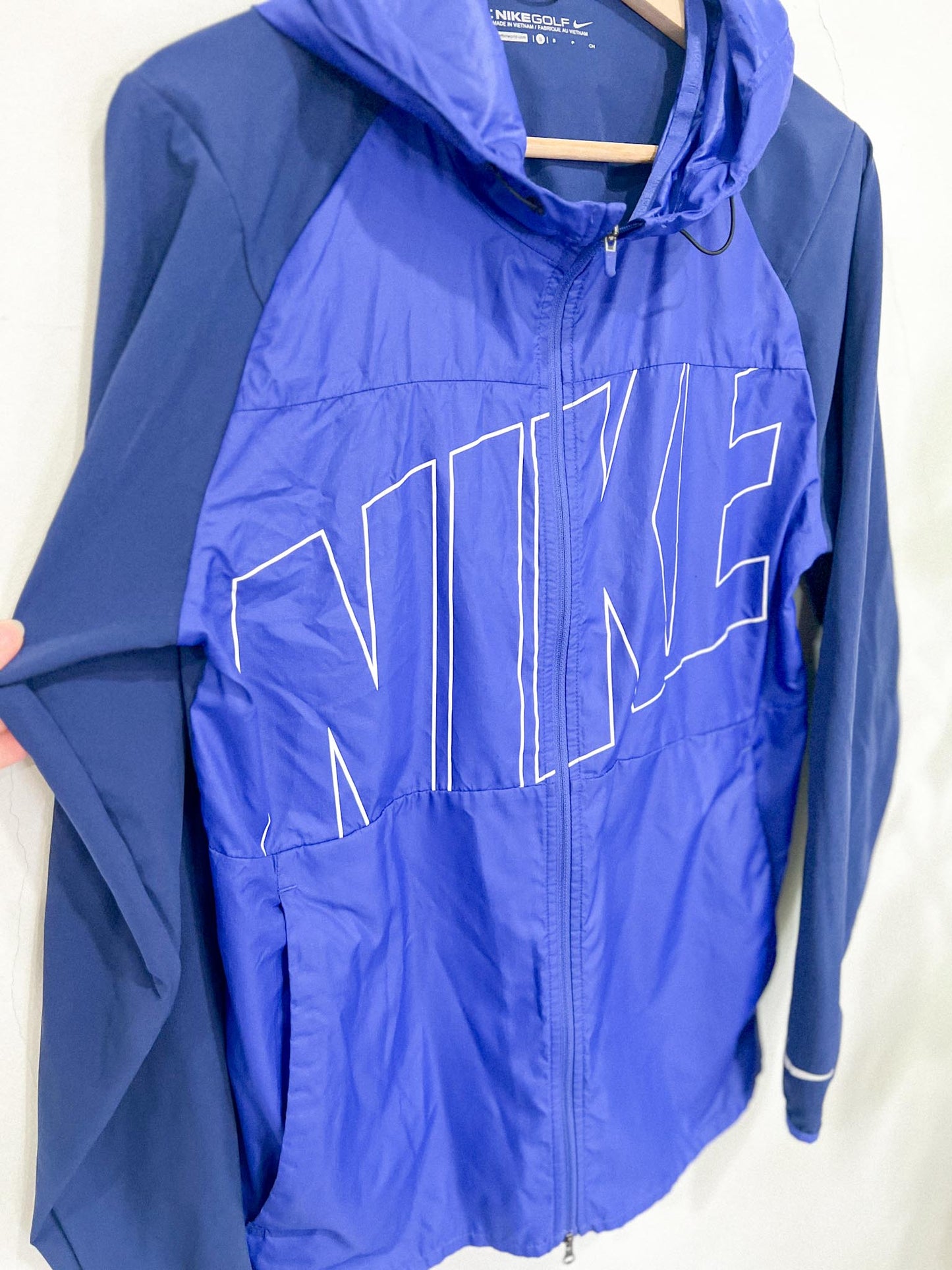 NIKE GOLF Windbreaker Jacket in Blue/Navy (Size S)