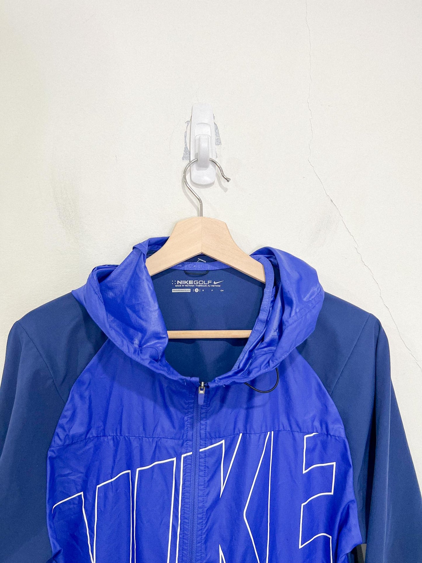 NIKE GOLF Windbreaker Jacket in Blue/Navy (Size S)