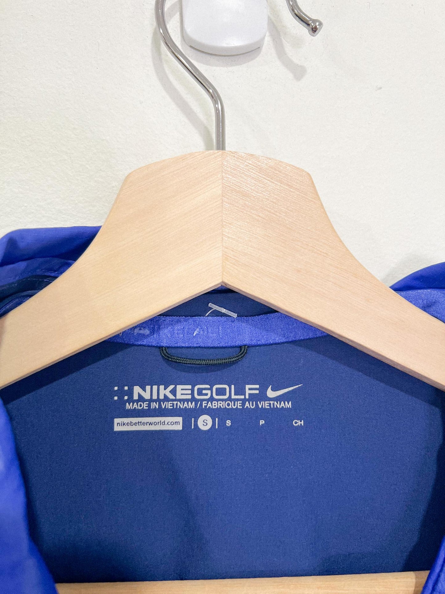 NIKE GOLF Windbreaker Jacket in Blue/Navy (Size S)