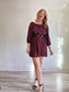 Josie Natori "Compact Knit Embroidered Dress" (Size 12)