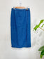 Vintage Denim Wrap Midi Skirt (Size L)