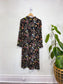 H.O.G Long Sleeve Floral Dress in Black (Size M)