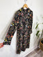 H.O.G Long Sleeve Floral Dress in Black (Size M)