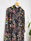 H.O.G Long Sleeve Floral Dress in Black (Size M)