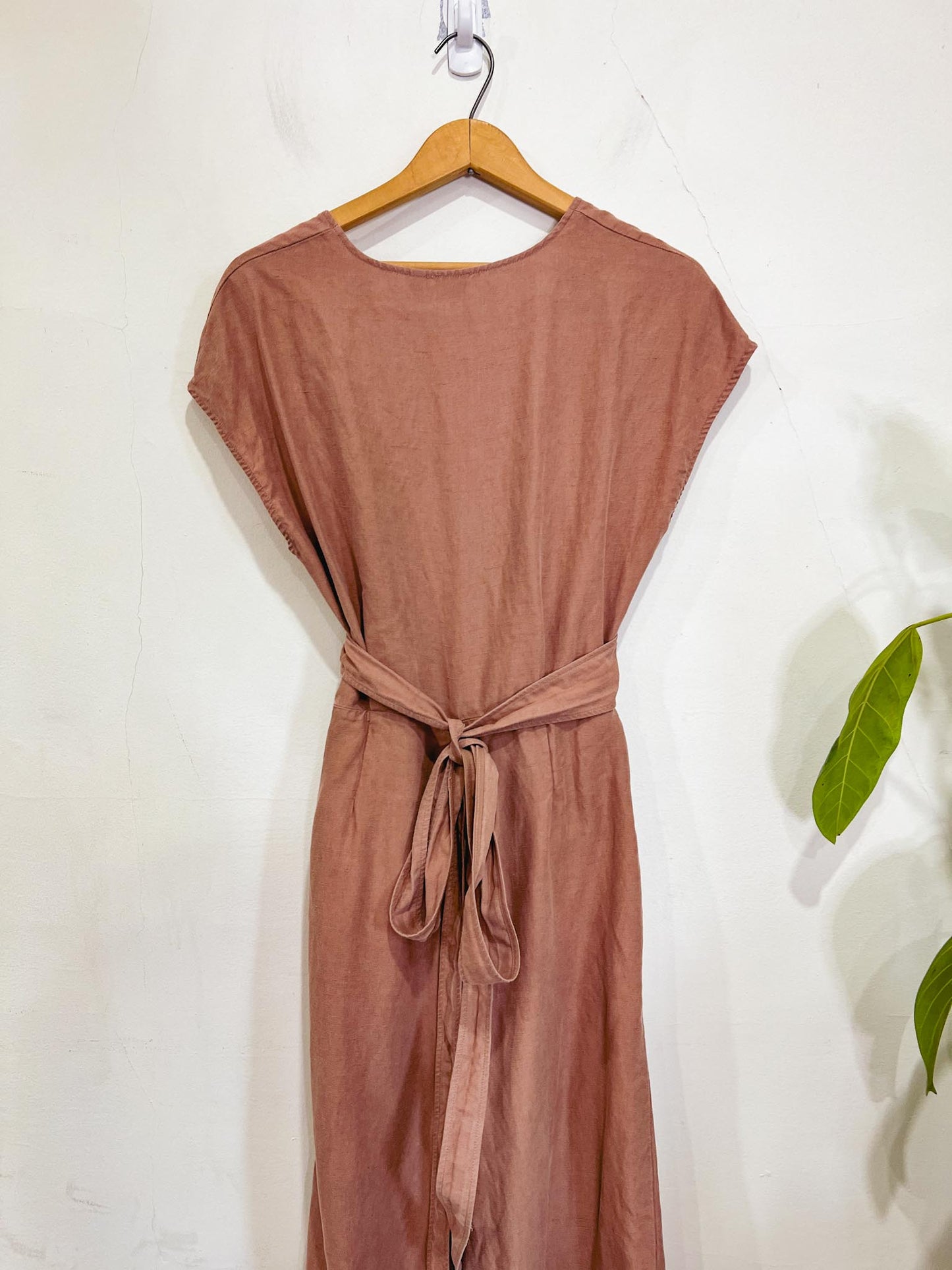 Wilfred "Brax Linen Jumpsuit" in Dusty Rose (Size M)