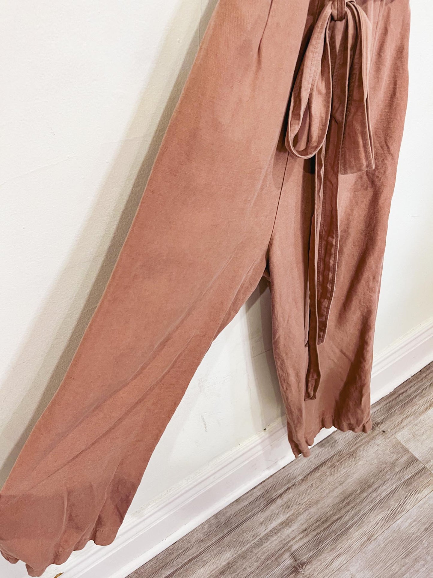 Wilfred "Brax Linen Jumpsuit" in Dusty Rose (Size M)