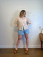 Rails "Clio Button Up Shirt in Clementine Stripe" (Size XS/S)