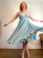 Wilfred "Beaune Midi Pleated Wrap Dress in Pale Blue" (Size L)