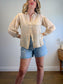 Rails "Clio Button Up Shirt in Clementine Stripe" (Size XS/S)