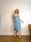 Wilfred "Beaune Midi Pleated Wrap Dress in Pale Blue" (Size L)