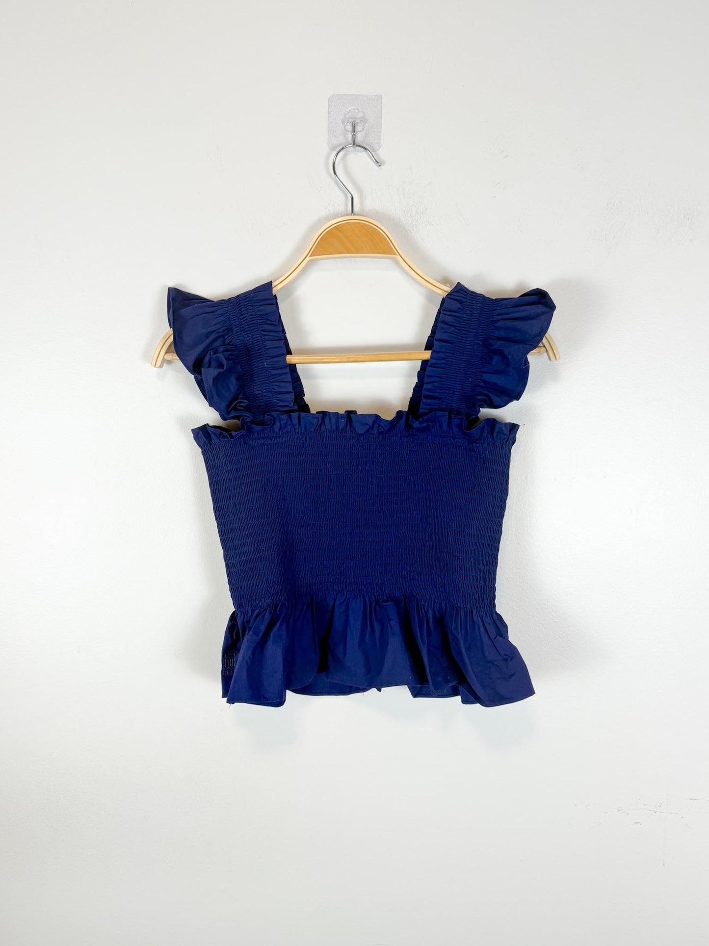 HILL HOUSE "The Ellie Crop Top in Navy" (Size S)