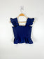 HILL HOUSE "The Ellie Crop Top in Navy" (Size S)