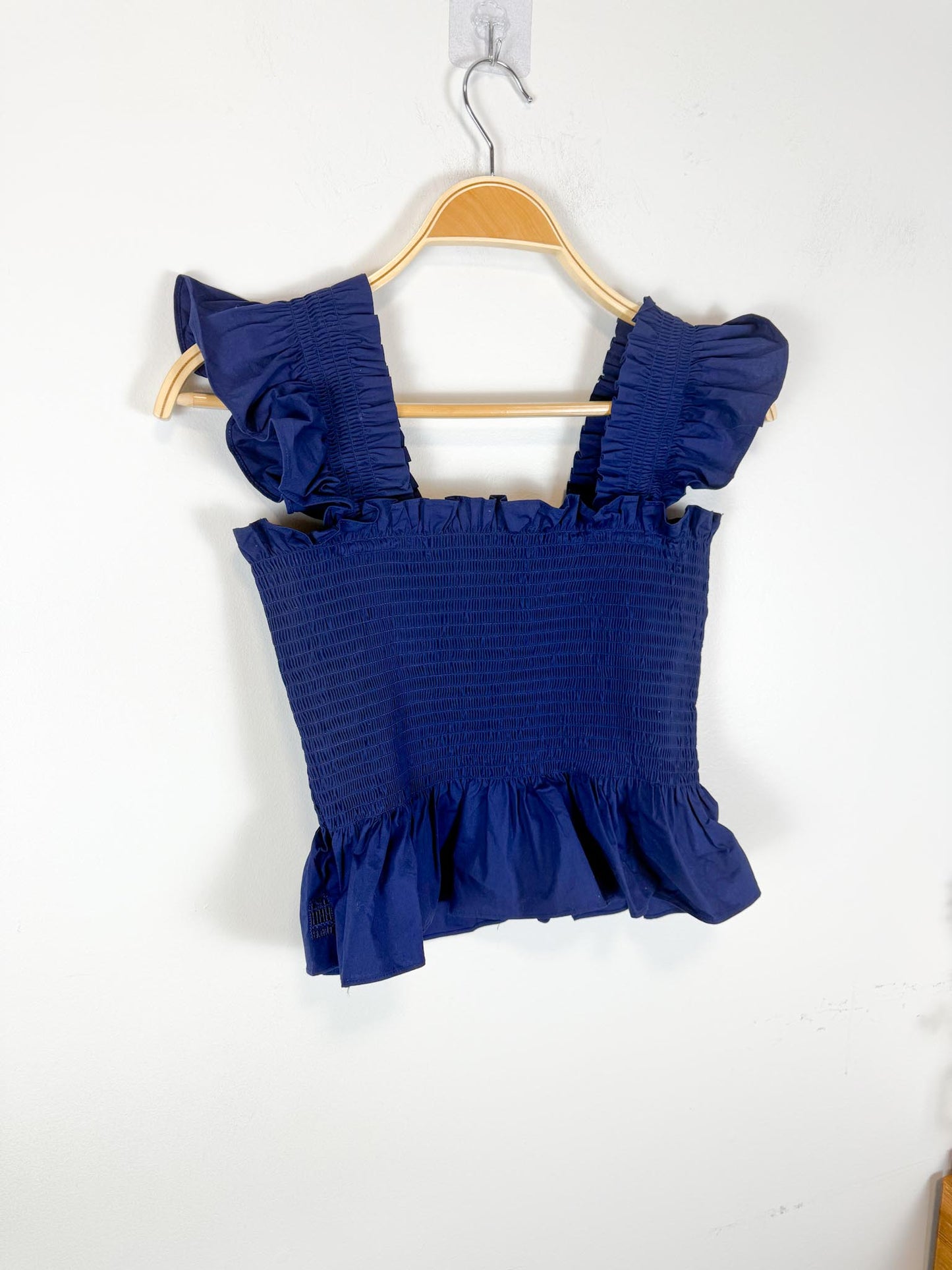 HILL HOUSE "The Ellie Crop Top in Navy" (Size S)