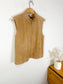Vintage Leather Vest in Camel (Size M)
