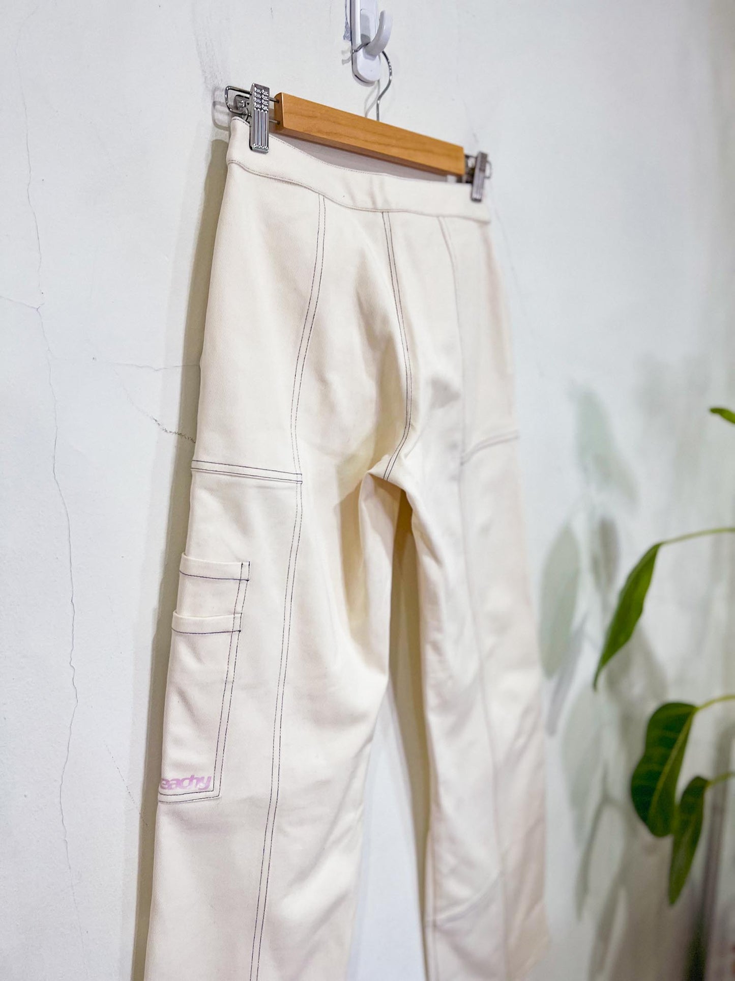 Peachy Den "The Dita Trouser in Ecru" NWT (Size S)