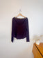 Madewell "Pointelle Long-Sleeve Scoopneck Tee in Brown" (Size 2XL)
