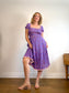 Betsey Johnson "Ditsy Rose Chalis Midi Dress in Veri Peri" NWT (Size M/L)