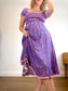 Betsey Johnson "Ditsy Rose Chalis Midi Dress in Veri Peri" NWT (Size M/L)
