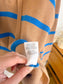 Everlane "The Lace-Up Smock Sweater in Blue/Brown Stripe" (Size M)