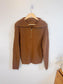 Vince Half Zip Pullover Jumper in Brown (Size M)