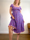 Betsey Johnson "Ditsy Rose Chalis Midi Dress in Veri Peri" NWT (Size M/L)