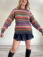 Vintage 90s Multi-Colour Knit Sweater (Size M)