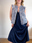 Judith & Charles Floral Sleeveless Ruffle Blouse (Size 12)