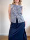 Judith & Charles Floral Sleeveless Ruffle Blouse (Size 12)