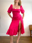 Reformation Belgium Linen Maxi Dress in Hot Pink (Size M)